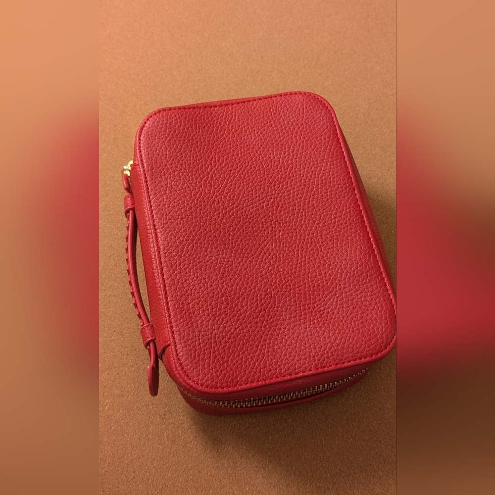 Trish McEvoy The Power of Makeup Planner in Red Vegan Leather